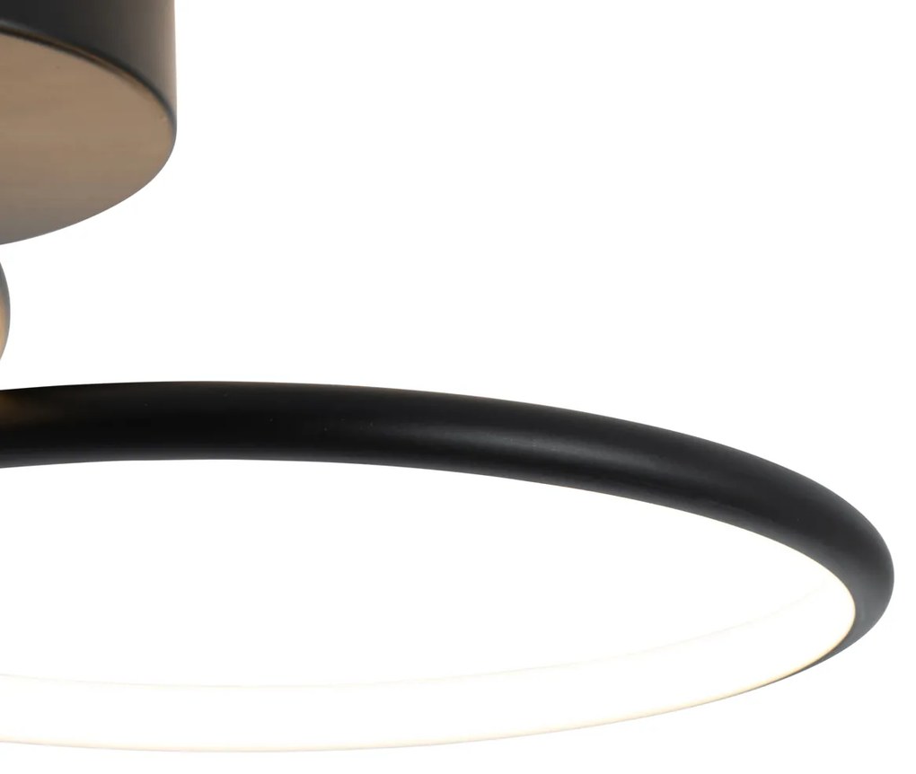 Plafoniera nera con LED dimmerabile a 3 livelli 2 luci - Joaniqa