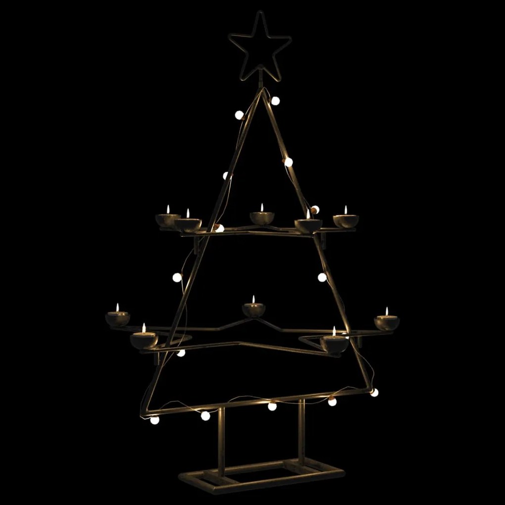 Albero Di Natale Decorativo İn Metallo Nero 75 Cm /