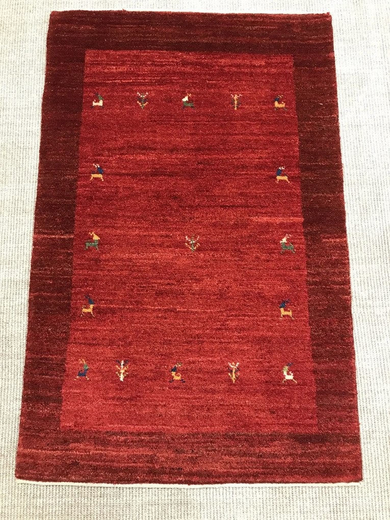 Gabbeh Tappeto persiano 80x120 Rosso (Iran) Annodato A Mano
