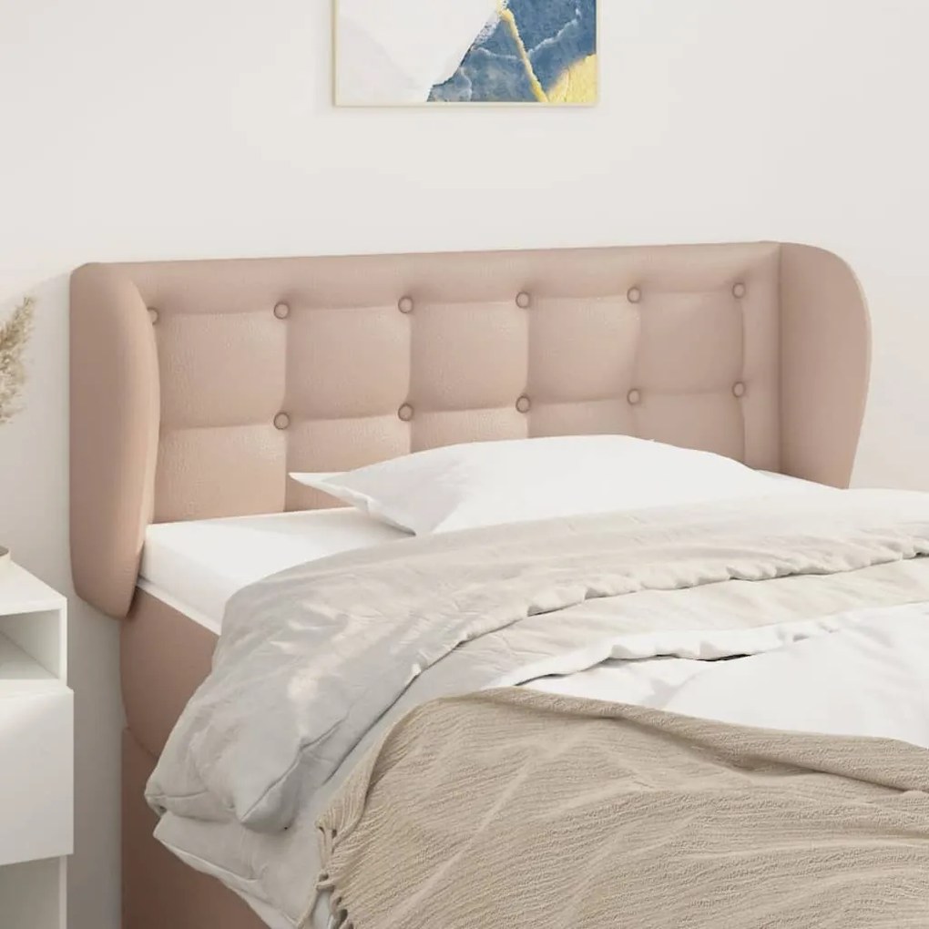 Testiera Ad Orecchio Cappuccino 103x23x78/88 Cm İn Similpelle /