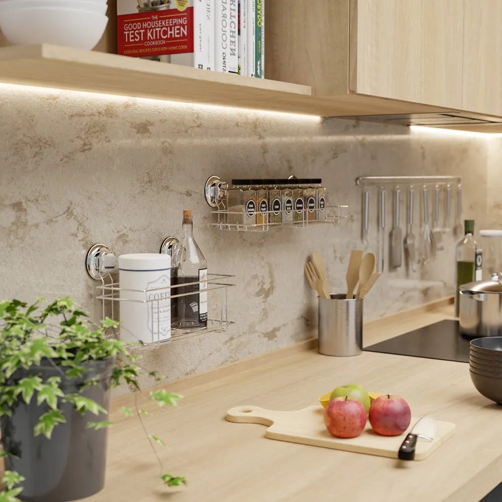 Mensola autoportante in metallo per bagno in argento Bestlock Bath - Compactor