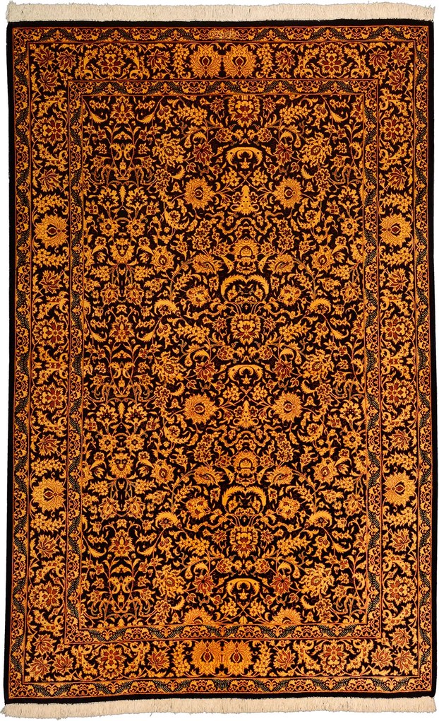 Ghom Tappeto persiano 130x200 Beige (Iran) Annodato A Mano