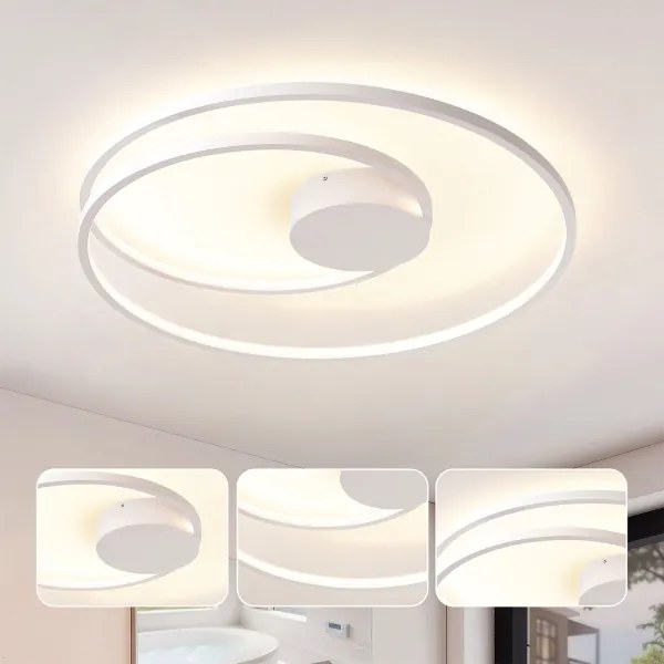 Brilagi- Lampada da soffitto LED dimmerabile TWISTER LED/75W/230V Ø 70 cm bianco + telecomando