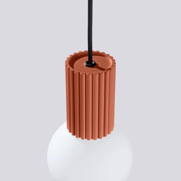 Sollux SL.1729 - Lampadario a sospensione con filo HALO 1xG9/8W/230V diametro 12 cm arancione