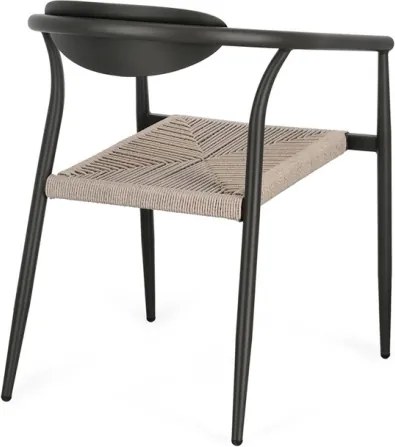 Sedia Da Esterno In Alluminio Con Braccioli Impilabile Linares Antracite Bizzotto