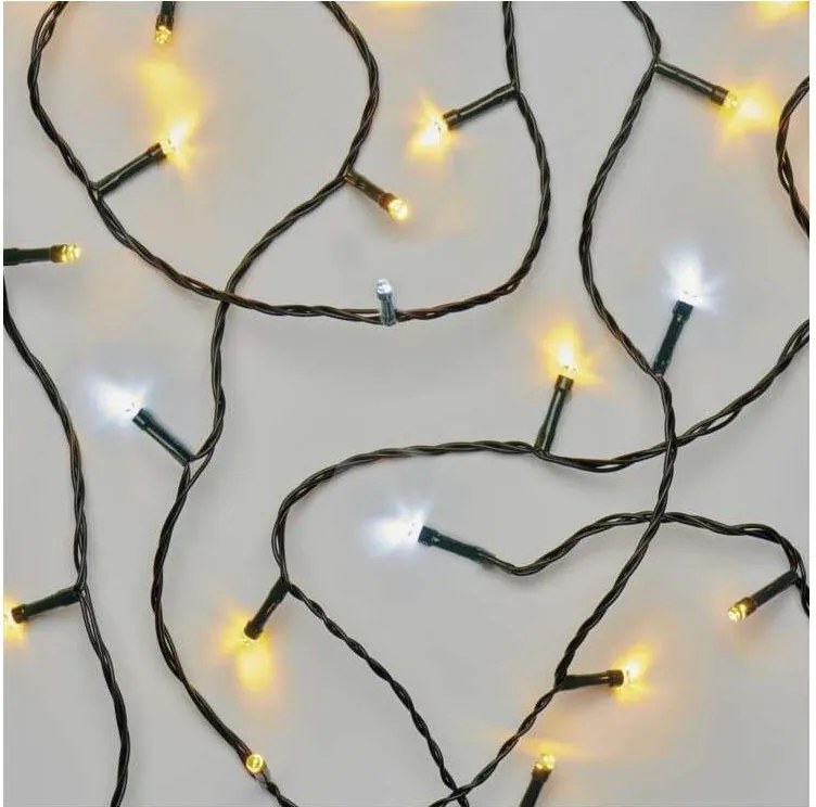 Catena luminosa LED da esterno 80 LED/13 m IP44 bianco caldo/freddo