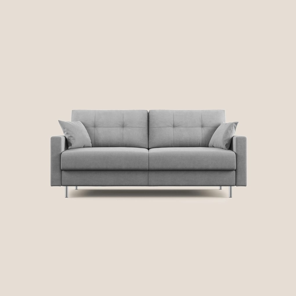 Megan divano letto matrimoniale in microfibra smacchiabile T11 grigio
