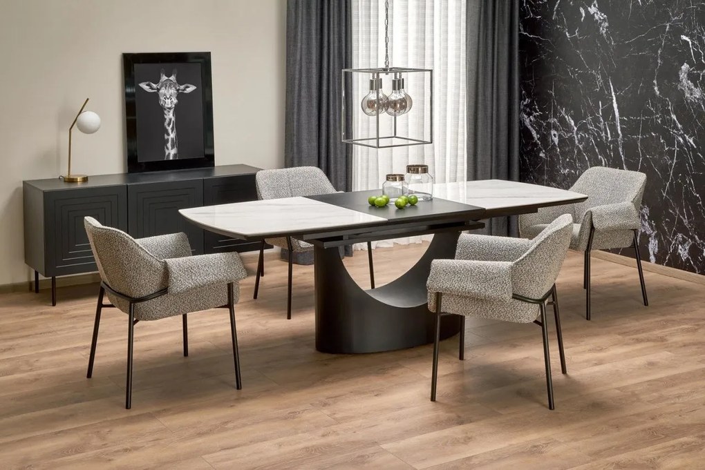 Set Osman tavolo allungabile + 4 sedie K522 grigio