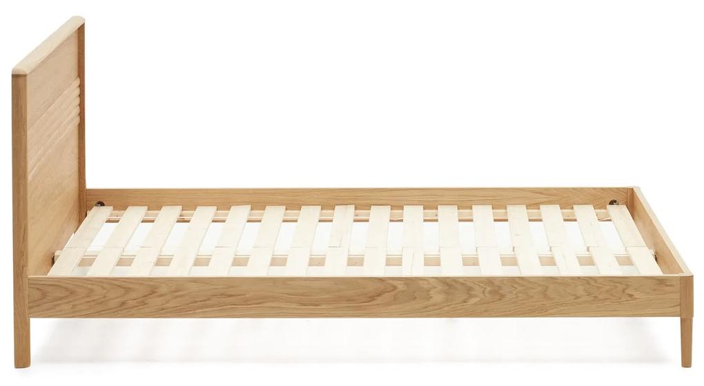 Kave Home - Letto Lenon in legno e rovere impiallacciato per materasso 180 x 200 cm FSC MIX Credit