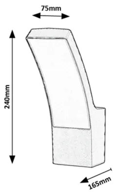 Rabalux 7504 - Applique da esterno a LED PALANGA LED/12W/230V IP44