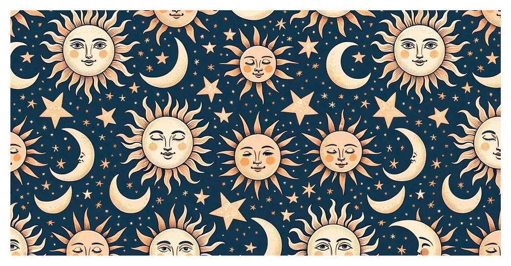 Quadro su tela – Sole e luna