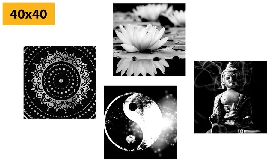 Set di quadri – Feng Shui in bianco e nero