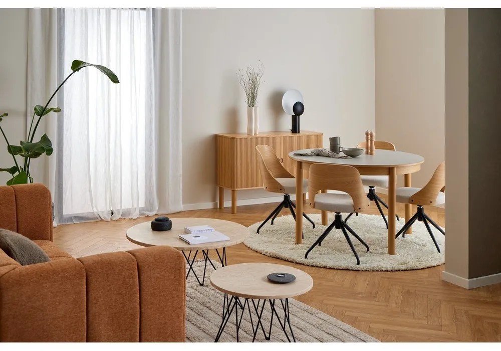 Sedia da pranzo beige/di colore naturale Lucy – Actona