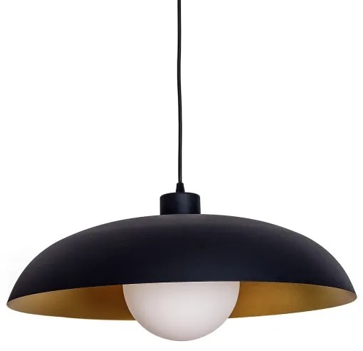 Lampadario a sospensione ECLIPSE 1xE27/15W/230V nero/oro