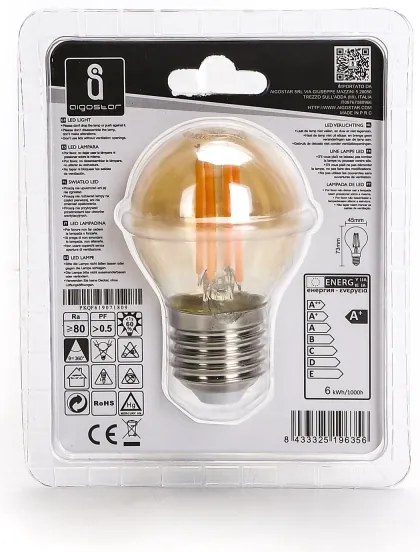 Lampadina LED G45 E27/6W/230V 2200K - Aigostar