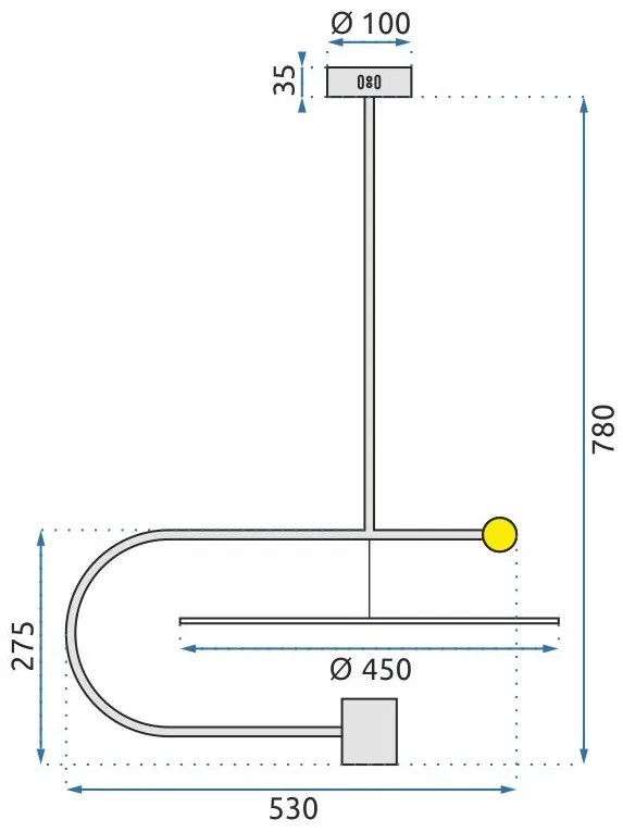 LAMPADA DA SOFFITTO LED NERA BLACK APP589-1CP