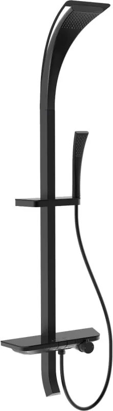 Mexen Sonic set doccia esterno con soffione e batteria, nero - 78110-70