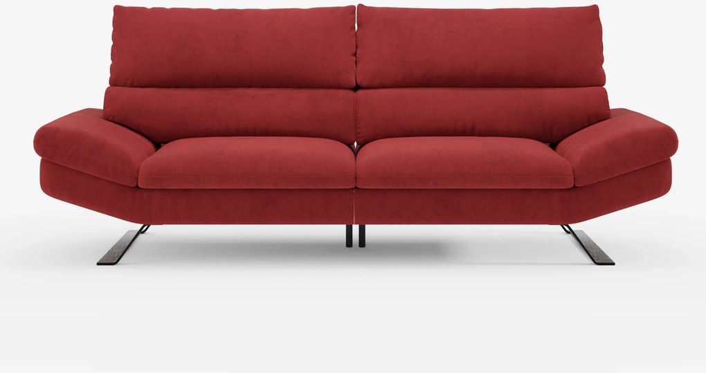 Eclipse Divano dal design moderno 2 e 3 posti con schienali traslanti - piedini alti in elegante microfibra smacchiabile T11