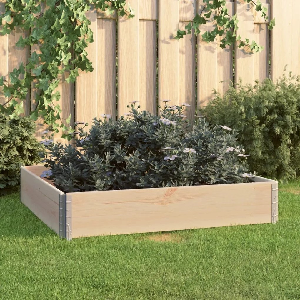Fioriera Rialzata 100x100 Cm İn Legno Massello Di Pino /