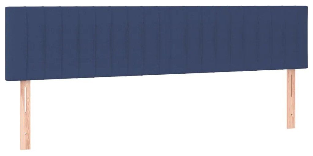 Testiera a led blu 160x5x78/88 cm in tessuto