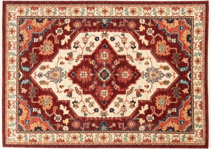 Tappeto Rubis Carmen 1 INSPIRE in lana rosso L 230 x L 160 cm