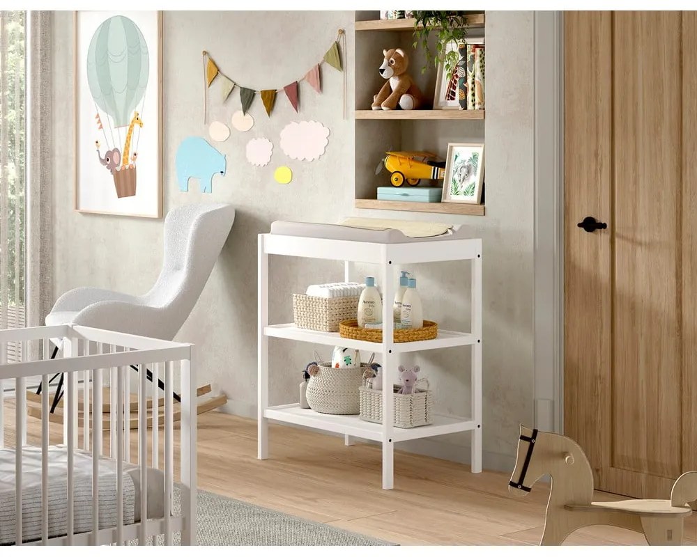 Fasciatoio bianco in faggio massiccio Dino – Vipack