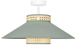 Duolla - Lampadario a plafone RIO RATTAN 1xE27/15W/230V diametro 45 cm verde/rattan