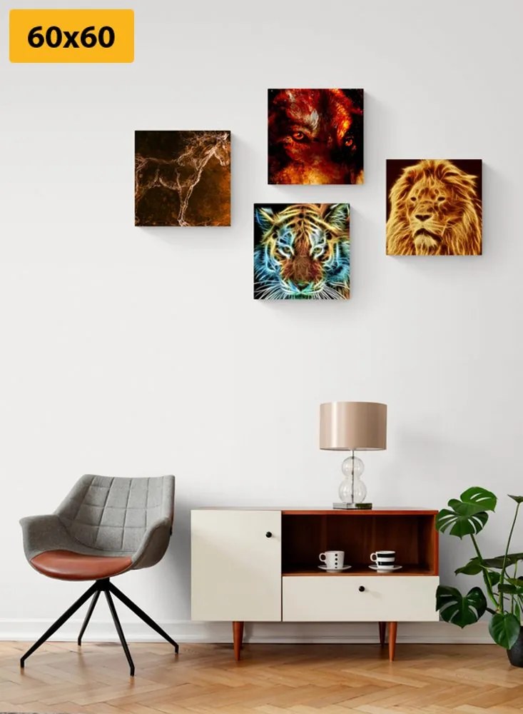 Set di quadri – Misteriosa astrazione animale
