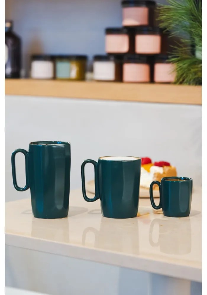 Tazze in set in verde scuro in gres 2 pz 250 ml Fuori – Vialli Design