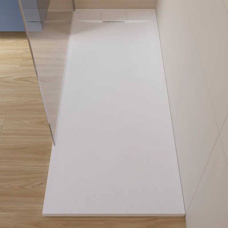 Piatto doccia NEO V2 SENSEA in composito minerale di resina gelificata bianco L 80 x L 170 x H 3.2 cm