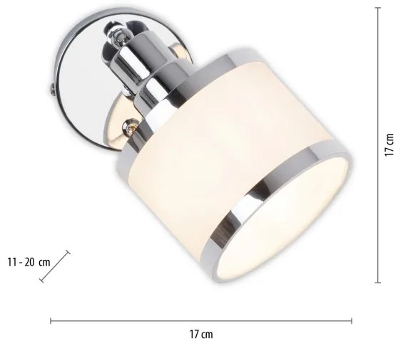 Leuchten Direkt 15371-17 - Faretto da parete ACCOR 1xE14/25W/230V