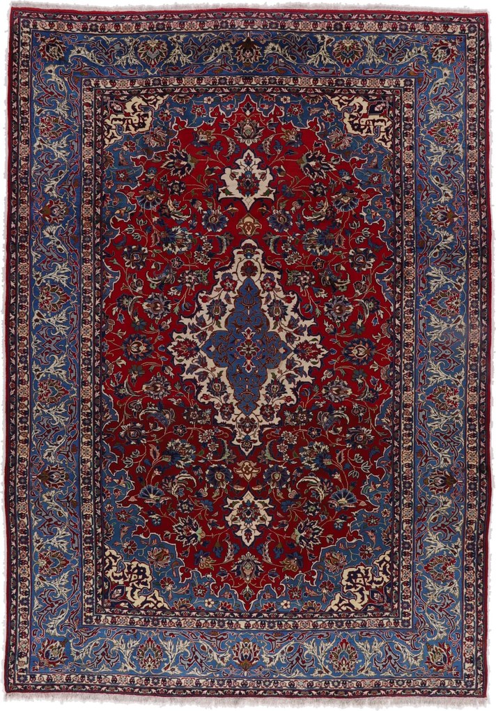 Isfahan Tappeto 380x260 (Iran) Annodato A Mano