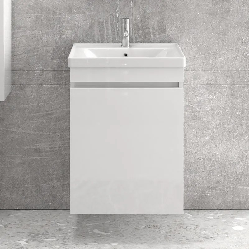 Mobile bagno 55 cm sospeso con lavabo incasso SV-55A - KAMALU