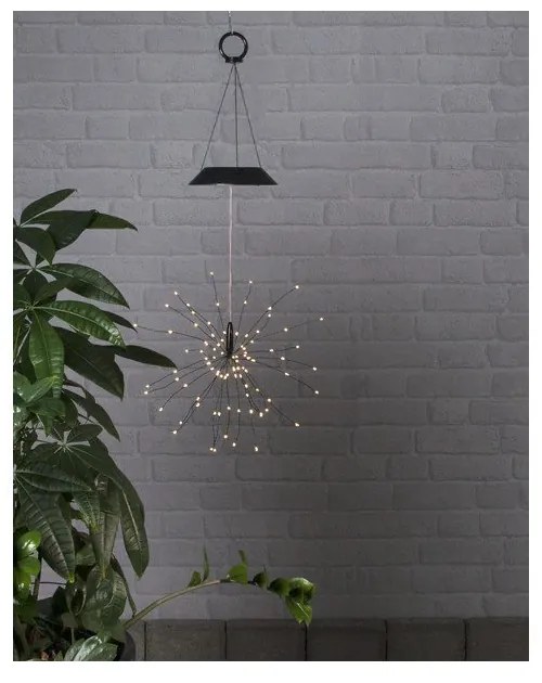 Lampada a sospensione solare a LED per esterni con LED bianchi, altezza 50 cm Firework - Star Trading
