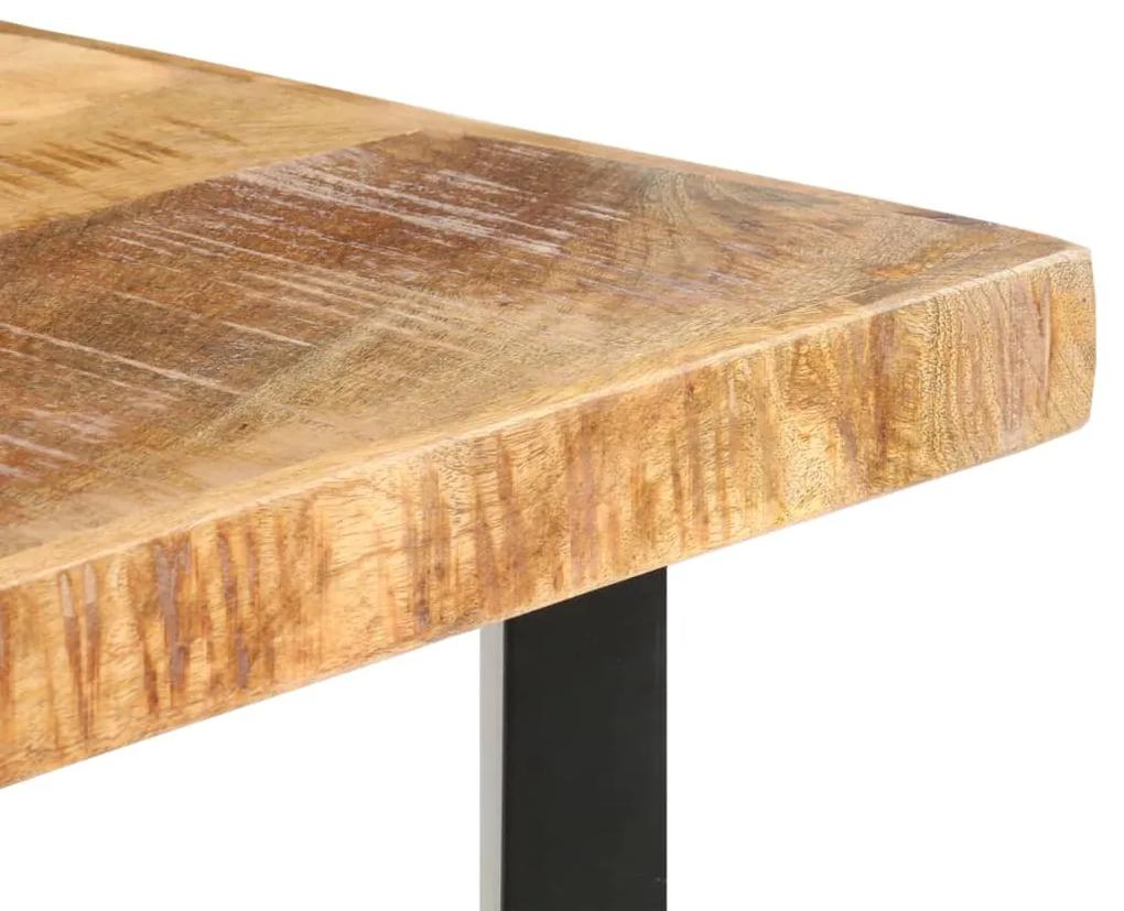 Tavolo da bar 120x58x107 cm in legno ruvido di mango