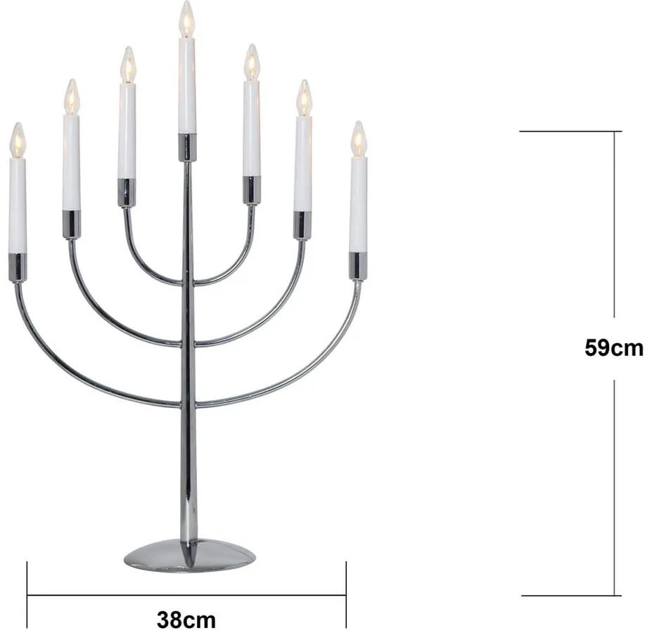 Decorazione natalizia luminosa argentata con alimentazione a corrente Titus – Star Trading