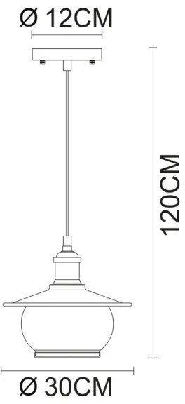 Globo 69030H - Lampada a sospensione 1xE27/60W