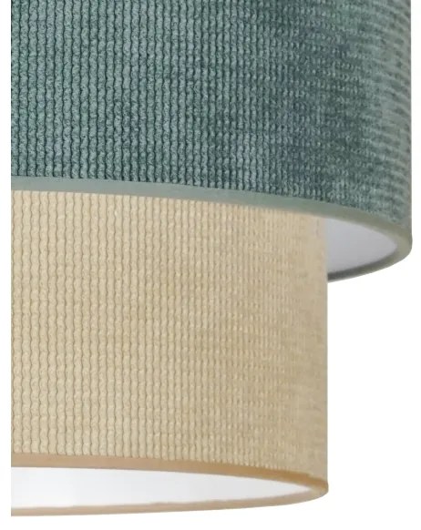 Duolla - Lampadario a sospensione con filo CORDUROY 1xE27/15W/230V diametro 40 cm blu/beige