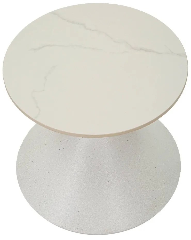 Tavolino rotondo con piano in ceramica ø 45 cm Fush - Mauro Ferretti