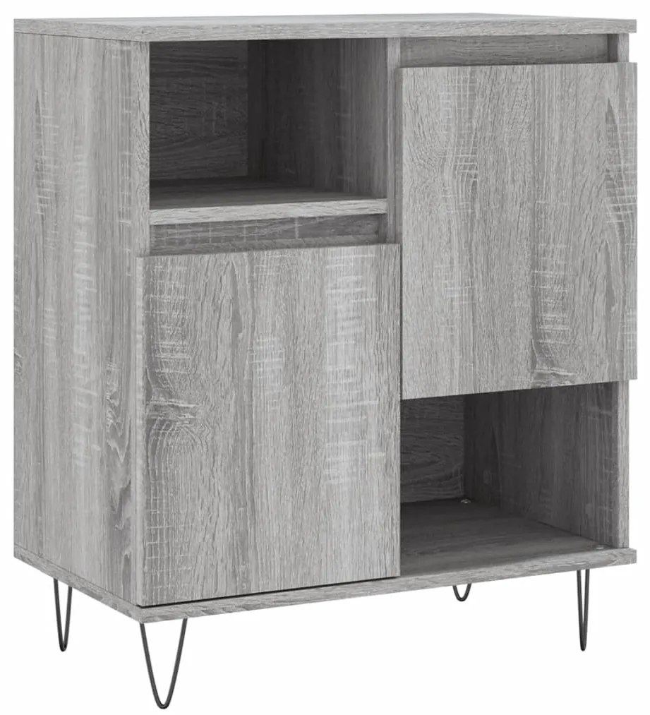 Credenza grigio sonoma 60x35x70 cm in legno multistrato