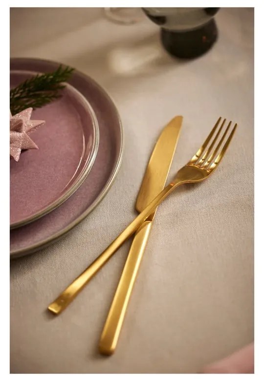 Posate color ottone in acciaio 16 pz Brass – Bitz