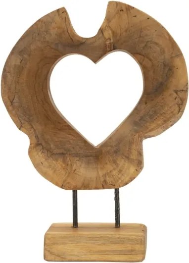 Scultura Hasi In Teak Riciclato Cm 28X10X38 (Pezzi Unici - Non Rip. In Serie)