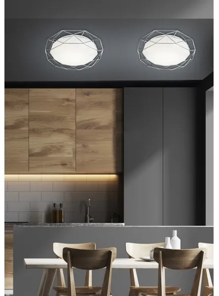 Plafoniera LED SVEN LED/24W/230V diametro 43 cm cromo lucido