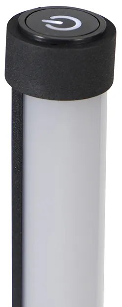 Lampada da terra nera con LED e dimmer touch a 3 livelli di luminosità - Line-up