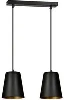 Lampada a Sospensione Milargo, Nero, Acciaio, 40x100x14 cm, EPIKASA