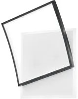 Plafoniera LED AYRTON quadrata in alluminio nero con funzione CCT 42W