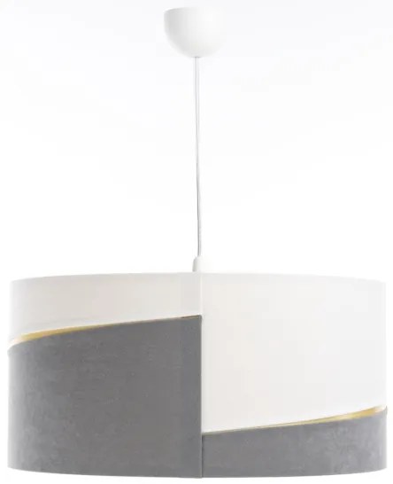 Lampadario a sospensione con filo SWING 1xE27/60W/230V grigio/bianco/oro