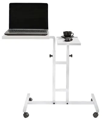 Tavolo regolabile GLEN 87x67 cm bianco