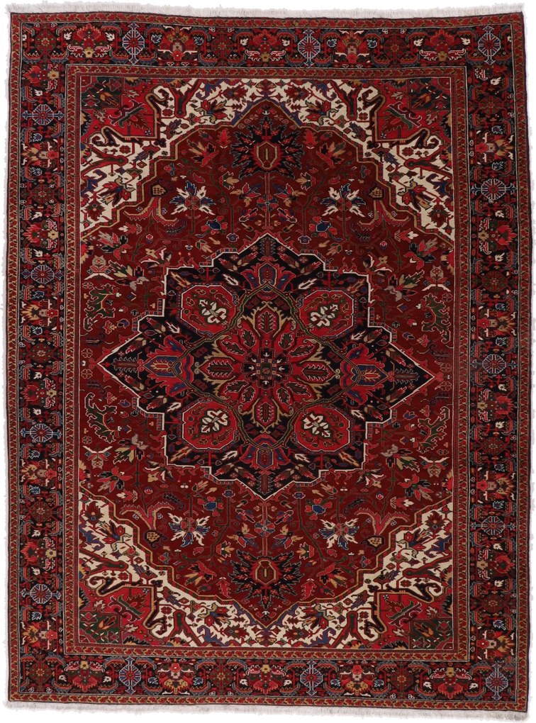 Heriz Tappeto 300 x 390 (Iran) Annodato A Mano