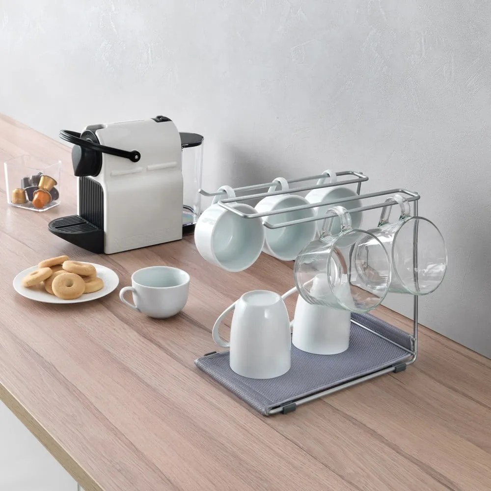 Portabicchieri da vino in acciaio, argento Calix - Metaltex